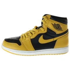 NIKE (ナイキ) AIR JORDAN1 RETRO HIGH OG POLLEN エアジョーダン レトロ パラン ハイカットスニーカー ブラック/イエロー US9.5/27.5cm 555088-701