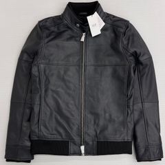 【未使用/S】AKM Contemporary エイケイエム コンテンポラリー レザー ブルゾン/羊革 シープスキン 本革 天然皮革/YKK ダブルジップ/SN52 NAVY ネイビー/品番:ASO-921/ 服飾 (69-2025-0508-KO-002)