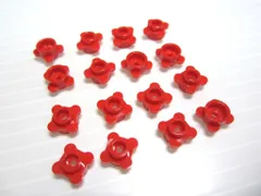 レゴ★未使用！かわいい花型の１×１プレート１６点(赤色)