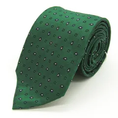 ヒルトン ブランド ネクタイ ペイズリー 小紋柄 シルク イタリア製 未使用タグ付 PO メンズ カーキ HILTON