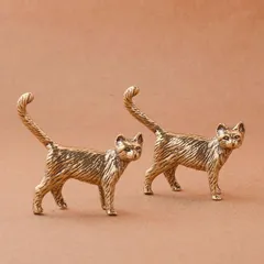 金属製のかわいい小動物置物ミニ動物の彫刻リビングルームの装飾