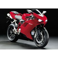 絵画風 壁紙ポスター (はがせるシール式) ドゥカティ 848 スーパーバイク 2009年 DUCATI キャラクロ DSPB-004A2 (A2版 594mm×420mm) ＜日本製＞ ウォールステッカー お風呂ポスター