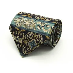 ピエールカルダン ブランド ネクタイ ボーダー柄 幾何学模様 シルク イタリア製 メンズ ネイビー Pierre Cardin 【中古】