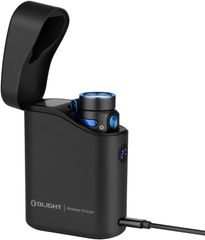 OLIGHT(オーライト) Baton 4 Kitフラッシュライト 1300ルーメン 充電ケース付き 小型 強力 無段階調光 懐中電灯 ハンディライト 充電式 キャンプ用 釣り用 登山用 軽量 IPX8防水 防災 停電対策 (ブラック)