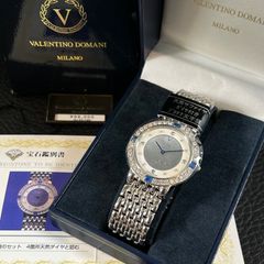 【美品】Valentino 腕時計　サファイア　宝石鑑別書付き 未使用品】《天然ダイヤ/サファイヤ鑑定書付》VALENTINO DOMANI