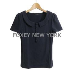 FOXEY DAISY LIN ロゴ刺繍 半袖トップス 40 ブラック - メルカリ