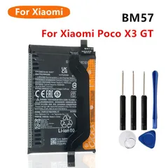 国内発送 純正同等新品 Xiaomi POCO X3 GT バッテリー BM57 21061110AG 電池パック交換 本体用内蔵battery 両面テープ 修理工具付き