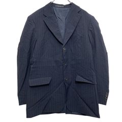 極美品 BURBERRY LONDON テーラードジャケット ストライプ 背抜き
