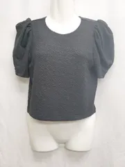 ◇ ⊂ COCO DEAL ココ ディール ショート丈 半袖 Tシャツ カットソー サイズ2 ブラック レディース P  【1409250041358】