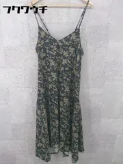 ◇ FREAK'S STORE フリークスストア 花柄 ロング キャミソール ワンピース サイズFREE ブラック ベージュ レディース  【1002800416745】