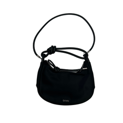 GANNI（ガニー）　KNOT BAGUETTE BAG（ノット　バケット　バッグ） 2wayバッグ　ハンドバッグ　ショルダーバッグ　ブラック　三日月　ムーン
