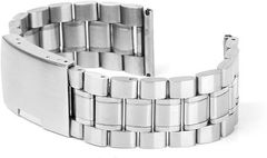 時計バンド　交換ベルト　ステンレス製　腕時計ストラップ　20mm (シルバー)