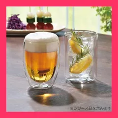 【スタッフおすすめ！】カクセー ダブルウォール グラス 390ml 二重構造 保温 保冷 持ちやすい 結露しない DW-01のサムネイル