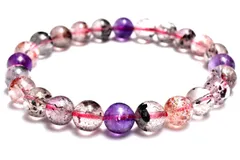 【１点物】高品質AAA☆透明 スーパーセブン（レピドクロサイトインクォーツ）　7.5mm　ブレスレット パワーストーン 天然石 _MA6438