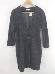 ◇ AMERICAN HOLIC アメリカン ホリック 裏起毛 チェック 長袖 カーディガン サイズF ブラック グレー レディース P  【中古】 【1211140002000】