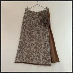 UNITED TOKYO　ユナイテッド トウキョウ　ラップスカート　巻きスカート　アンティーク調　花柄　ジャガード