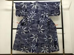 □夏涼浴衣 有松絞り 藍染 身丈約153cm 裄約65cm - メルカリ