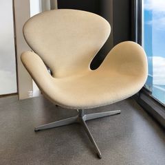 Fritz Hansen フリッツハンセン The SWAN スワンチェア ホワイト 北欧 一人掛け ラウンジチェア ソファ 椅子 チェア アンティーク