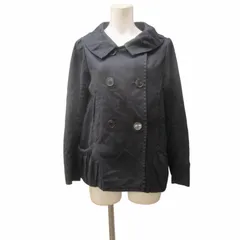ツモリチサト TSUMORI CHISATO ジャケット ダブル ビッグカラー 長袖 紺 ネイビー 1 約S相当 0825 ■GY06のサムネイル