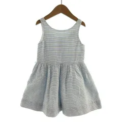 ポロ ラルフローレン POLO RALPH LAUREN ワンピース ノースリーブ ひざ丈 ボーダー ホワイト 白 ブルー 青 4/4T