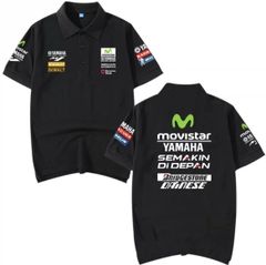 ★アウトレット★新品 L MotoGP YAMAHA MOVISTAR Poloシャツ レーシング バイクウェア 半袖 シャツ アウトドア スポーツ