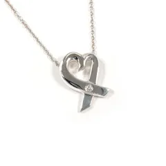 ティファニー ネックレス ラビングハート 1Pダイヤ パロマピカソ  シルバー