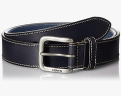 Levi's リーバイス メンズ ステッチレザーベルト 本革風 カジュアル 15116604 ブラック 茶色 ベージュ ギフトにも◎