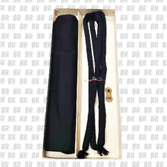 喪服用　正絹　帯揚・帯〆（丸ぐけ）セット　黒　箱入り