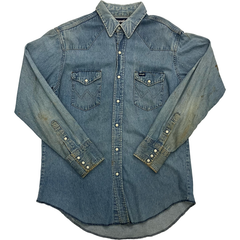 80s VINTAGE Wrangler ウエスタン デニム シャツ