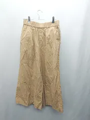 ◇ Θ green label relaxing ウエストゴム ガウチョパンツ ワイドパンツ サイズ38 ベージュ レディース E  【1411280047460】