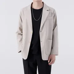 テーラード ブレザー ジャケット メンズ 2ボタン 無地 2Bジャケット ビジネス対応 カジュアル 紳士服 ブレザー シンプル 春 秋服 ホワイト 白 ベージュ675