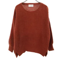 n'Or LABEL ノアールレーベル 長袖 コクーンワッフル ニット F テラコッタ レディース 古着