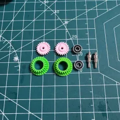 ミニ四駆 MS・MA・MSLセンターシャーシ用 3.5：1 中空ギヤセット（社外品）