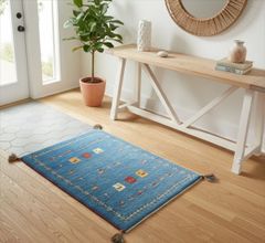 ペルシャ　ギャッベ　玄関　87×62　アイボリー　ラクダ　生命の木 ペルシャ ギャッベ 玄関 87×62 アイボリー ラクダ 生命の木