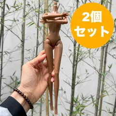 2個セット アクションフィギュア 1/6スケール 黒人 ブラウン 女性 ボディ 汎用 素体 おもちゃ 交換 可動式 デッサンドール ナローショルダー バービー人形 t4298