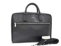 ■新品■未使用■ Paul Smith ポールスミス レザー 2WAY ビジネスバッグ ブリーフケース ショルダー クロスボディ ブラック系 FH0223
