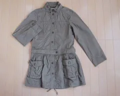 組曲 kumikyoku アウトレット 子供服 女の子 TL 150cm 160cm 長袖 ブルゾン ジャンパー ジャケット アウター 2way 薄手 カーキ 無地 春 夏 秋 ★4 ガールズ 女児 キッズ ジュニア 【中古】 ユーズド リサイクル