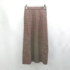 ◇ Θ Techichi テチチ 柄物 ロング フレア スカート サイズフリー ブラウン系 レディース E  【1503050007443】