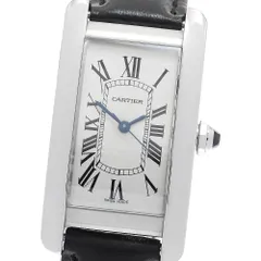最終値下げ　Cartier 純正　タンクアメリカン リザード　替えベルト　尾錠付 Cartier】カルティエタンクアメリカン SM 18KWG 純正18KWG尾錠付き