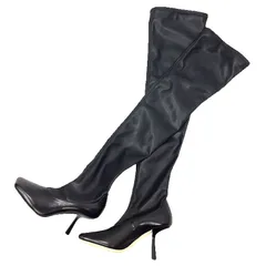JIMMY CHOO ジミーチュウ ロングブーツ ニーハイブーツ 35サイズ ブラック 黒 レディース 美品 aq11803