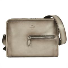 ベルルッティ Berluti ジュルナリエ メッセンジャーバッグ レザー グレー ショルダーバッグ メンズ【中古】
