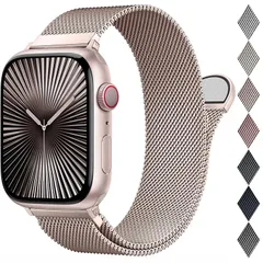 EPULY コンパチブル アップルウォッチバンド 49mm 46mm 45mm 44mm 42mm 41mm 40mm 38mm Apple Watch用のバンド マグネットクラスプ ステンレス鋼 メッシュ 通気 男女兼用 長さ調節 Watch Serie