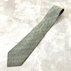 Christian Dior クリスチャンディオール ネクタイ ペイズリー くすみグリーン系 ヴィンテージ 剣先8.5cm