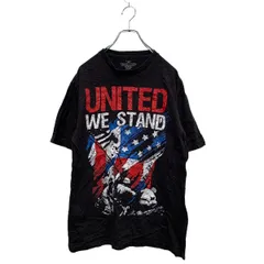 FADED GLORY 半袖 プリントTシャツ M ブラック クルーネック 星条旗 古着卸 アメリカ仕入 a603-5500