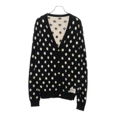WACKO MARIA (ワコマリア) 13SS ドット柄 ニットカーディガン ブラック/ホワイト 13SS-KNT-04