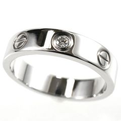 Cartier カルティエ ミニラブリング 1Pダイヤモンド K18WG ホワイトゴールド SIZE:48 AU750 指輪