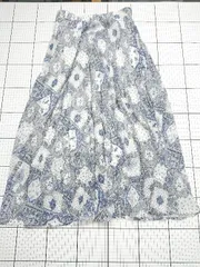 ◇ Θ マイストラーダ 柄入り ロング丈 ギャザー スカート サイズ36 グレー系 レディース E  【1508060021823】