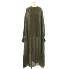 美品BABYLONE バビロン❣️長袖ロングワッフルワンピース カーキ / フリー 2025年最新】BABYLONE 柄：無地 長袖・七分袖の人気アイテム