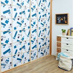 ワークソンミッキー障子紙 91cm×182cm 総柄ペイント
