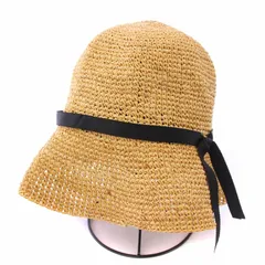 ザノースフェイス THE NORTH FACE ラフィアハット ストローハット 帽子 編み込み リボン バイカラー F ベージュ 黒 ブラック NNW01823 /BB